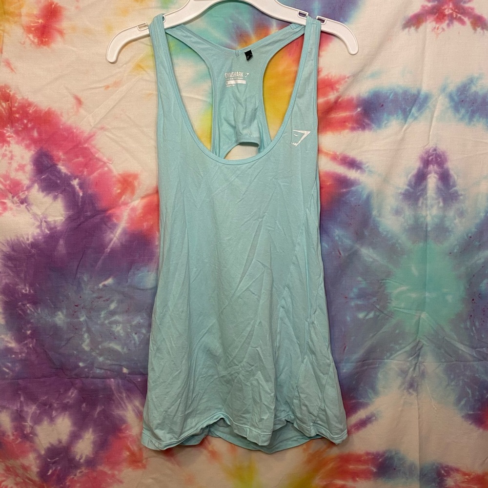Gymshark Light Blue Open Back Tank Top
